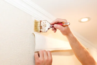 Pose de papier peint à Anglards-de-Salers — revêtements muraux et toiles de verre